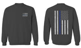 American Flag Thin Blue Line USA Police Support Lives Matter men's Crewneck Sweatshirt