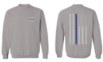 American Flag Thin Blue Line USA Police Support Lives Matter men's Crewneck Sweatshirt