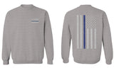 American Flag Thin Blue Line USA Police Support Lives Matter men's Crewneck Sweatshirt