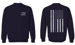 American Flag Thin Blue Line USA Police Support Lives Matter men's Crewneck Sweatshirt