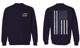 American Flag Thin Blue Line USA Police Support Lives Matter men's Crewneck Sweatshirt