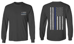 American Flag Thin Blue Line USA Police Support Lives Matter mens Long sleeve t shirt