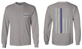 American Flag Thin Blue Line USA Police Support Lives Matter mens Long sleeve t shirt