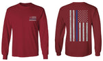 American Flag Thin Blue Line USA Police Support Lives Matter mens Long sleeve t shirt