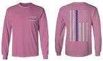 American Flag Thin Blue Line USA Police Support Lives Matter mens Long sleeve t shirt
