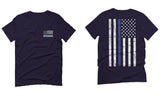 American Flag Thin Blue Line USA Police Support Lives Matter For men T Shirt