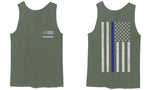 American Flag Thin Blue Line USA Police Support Lives Matter men's Tank Top