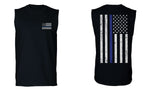 American Flag Thin Blue Line USA Police Support Lives Matter men Muscle Tank Top sleeveless t shirt