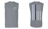 American Flag Thin Blue Line USA Police Support Lives Matter men Muscle Tank Top sleeveless t shirt