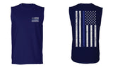 American Flag Thin Blue Line USA Police Support Lives Matter men Muscle Tank Top sleeveless t shirt
