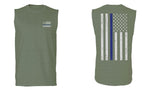 American Flag Thin Blue Line USA Police Support Lives Matter men Muscle Tank Top sleeveless t shirt