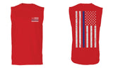 American Flag Thin Blue Line USA Police Support Lives Matter men Muscle Tank Top sleeveless t shirt