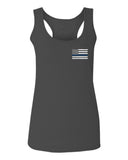 American Flag Thin Blue Line USA Police Support Lives Matter  women's Tank Top sleeveless Racerback