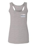 American Flag Thin Blue Line USA Police Support Lives Matter  women's Tank Top sleeveless Racerback