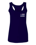 American Flag Thin Blue Line USA Police Support Lives Matter  women's Tank Top sleeveless Racerback