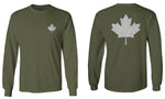 Canadian Maple Leaf Flag Canada Pride Vintage Style mens Long sleeve t shirt