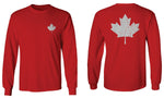 Canadian Maple Leaf Flag Canada Pride Vintage Style mens Long sleeve t shirt