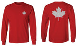 Canadian Maple Leaf Flag Canada Pride Vintage Style mens Long sleeve t shirt