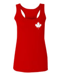 Canadian Maple Leaf Flag Canada Pride Vintage Style  women's Tank Top sleeveless Racerback