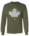 Canada Flag Maple Leaf Canadian Pride Retro Vintage Style mens Long sleeve t shirt