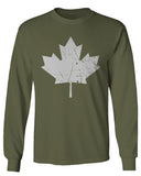 Canada Flag Maple Leaf Canadian Pride Retro Vintage Style mens Long sleeve t shirt