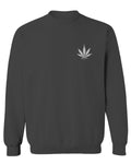 Vintage Weed Leaf Marihuana High Stoned Day Retro Cool men's Crewneck Sweatshirt