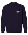 Vintage Weed Leaf Marihuana High Stoned Day Retro Cool men's Crewneck Sweatshirt