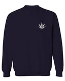Vintage Weed Leaf Marihuana High Stoned Day Retro Cool men's Crewneck Sweatshirt
