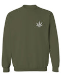Vintage Weed Leaf Marihuana High Stoned Day Retro Cool men's Crewneck Sweatshirt