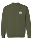 Vintage Weed Leaf Marihuana High Stoned Day Retro Cool men's Crewneck Sweatshirt