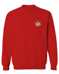 Vintage Weed Leaf Marihuana High Stoned Day Retro Cool men's Crewneck Sweatshirt