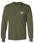 Vintage Weed Leaf Marihuana High Stoned Day Retro Cool mens Long sleeve t shirt