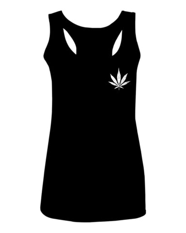 Vintage Weed Leaf Marihuana High Stoned Day Retro Cool  women's Tank Top sleeveless Racerback