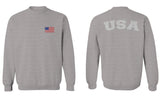 VICES AND VIRTUESS Vintage American Flag United States America Seal USA Marines men's Crewneck Sweatshirt