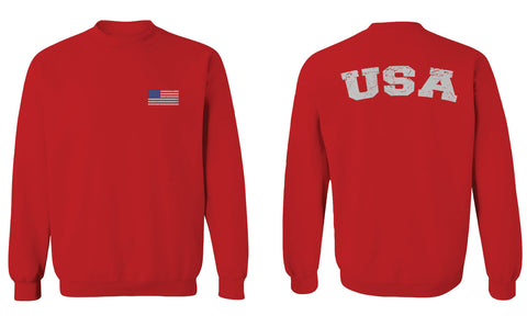 VICES AND VIRTUESS Vintage American Flag United States America Seal USA Marines men's Crewneck Sweatshirt