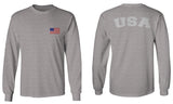 VICES AND VIRTUESS Vintage American Flag United States America Seal USA Marines mens Long sleeve t shirt