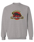 T Rex Hate Push UPS Funny Dinosaur Workout Fitness Gym men's Crewneck Sweatshirt