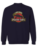 T Rex Hate Push UPS Funny Dinosaur Workout Fitness Gym men's Crewneck Sweatshirt