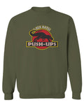 T Rex Hate Push UPS Funny Dinosaur Workout Fitness Gym men's Crewneck Sweatshirt