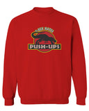 T Rex Hate Push UPS Funny Dinosaur Workout Fitness Gym men's Crewneck Sweatshirt