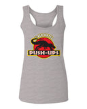 T Rex Hate Push UPS Funny Dinosaur Workout Fitness Gym  women's Tank Top sleeveless Racerback
