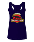 T Rex Hate Push UPS Funny Dinosaur Workout Fitness Gym  women's Tank Top sleeveless Racerback