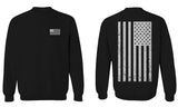 White Vintage American Flag United States America Marine USA men's Crewneck Sweatshirt