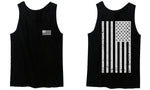 White Vintage American Flag United States America Marine USA men's Tank Top