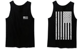 White Vintage American Flag United States America Marine USA men's Tank Top