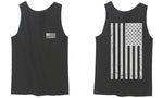 White Vintage American Flag United States America Marine USA men's Tank Top