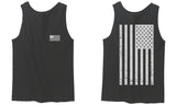 White Vintage American Flag United States America Marine USA men's Tank Top