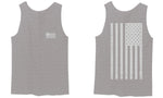 White Vintage American Flag United States America Marine USA men's Tank Top