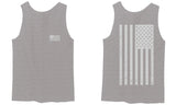 White Vintage American Flag United States America Marine USA men's Tank Top