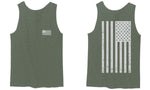 White Vintage American Flag United States America Marine USA men's Tank Top